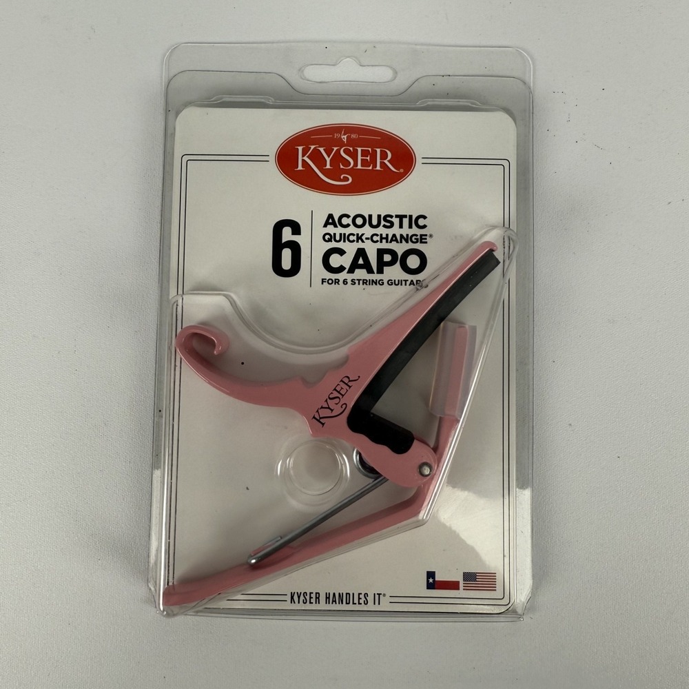 KYSER ACOUSTIC QUICK-CHANGE 6-STRING GUITAR CAPO KG6GKA PINK